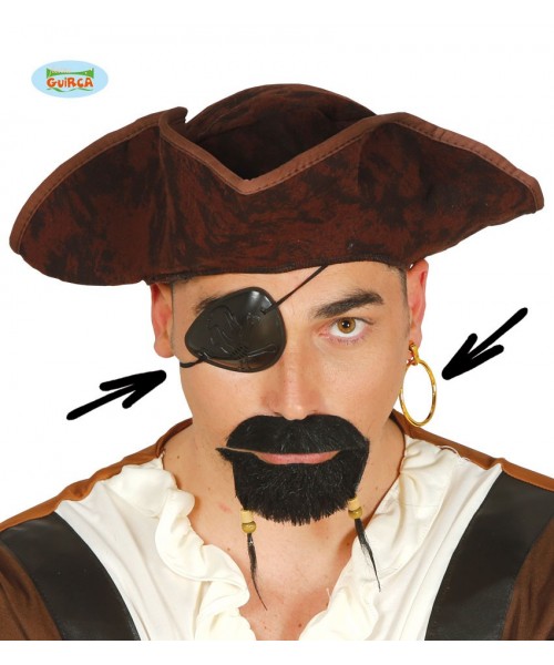 PARCHE Y PENDIENTES PIRATA