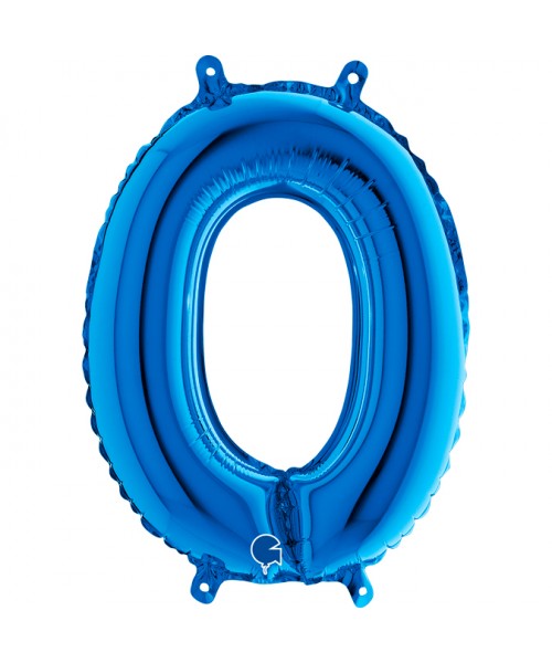 NUMERO MYLAR MEDIO BLU 0 CM. 35 - L'Officina delle feste