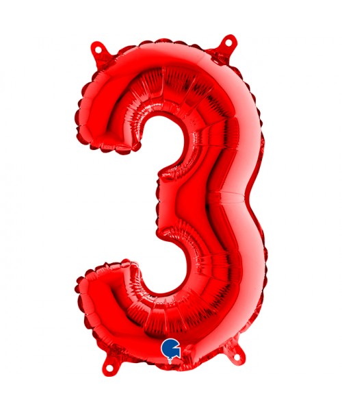NUMERO MYLAR MEDIO ROSSO 3 CM. 35 - L'Officina delle feste