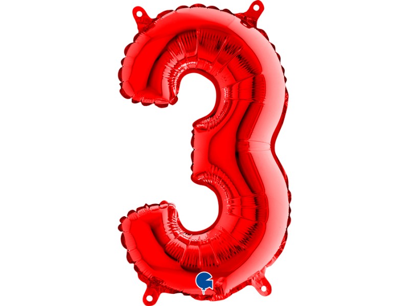 NUMERO MYLAR MEDIO ROSSO 3 CM. 35 - L'Officina delle feste