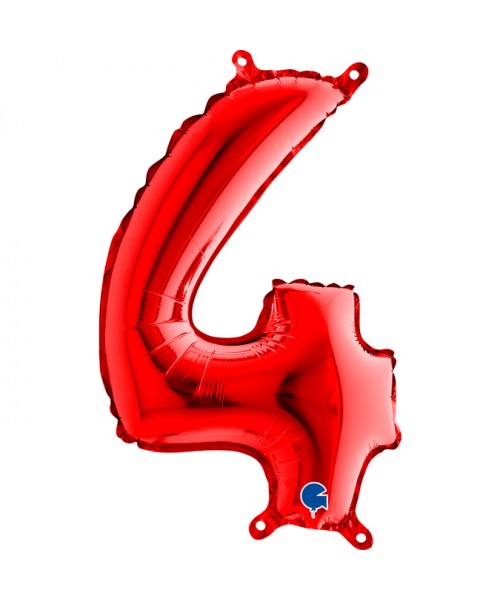 NUMERO MYLAR MEDIO ROSSO 4 CM. 35 - L'Officina delle feste