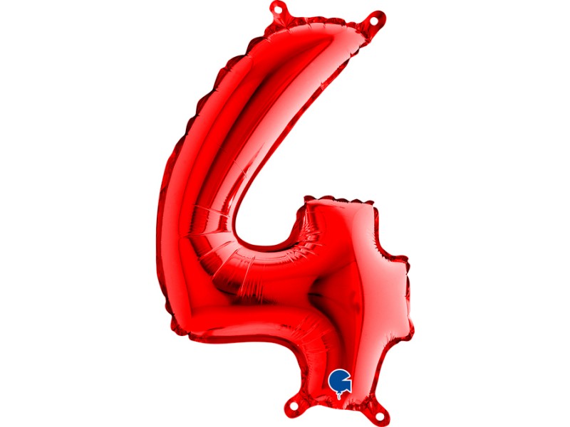 NUMERO MYLAR MEDIO ROSSO 4 CM. 35 - L'Officina delle feste