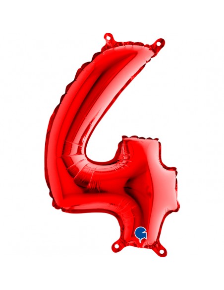 NUMERO MYLAR MEDIO ROSSO 4 CM. 35 - L'Officina delle feste