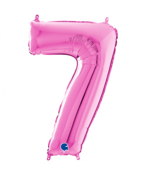 NUMERO MYLAR MEDIO FUXIA 7 CM. 35 - L'Officina delle feste