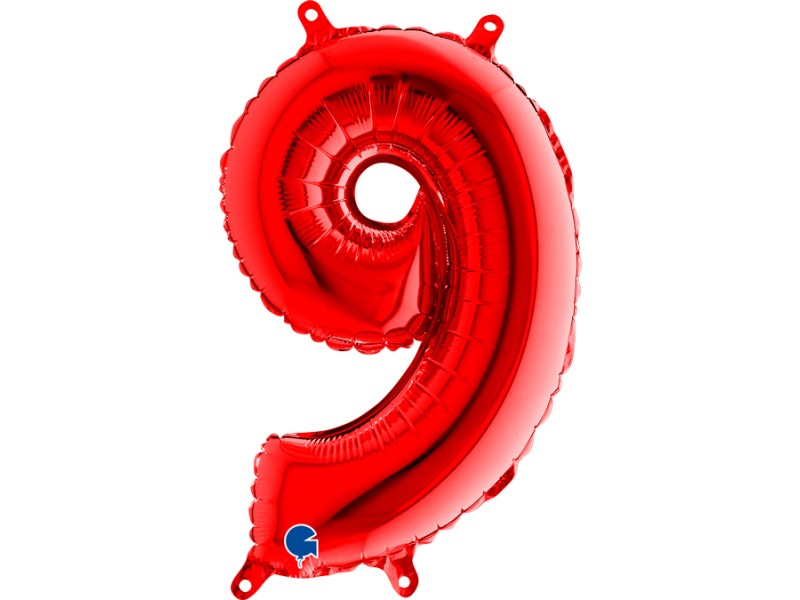 NUMERO MYLAR MEDIO ROSSO 9 CM. 35 - L'Officina delle feste