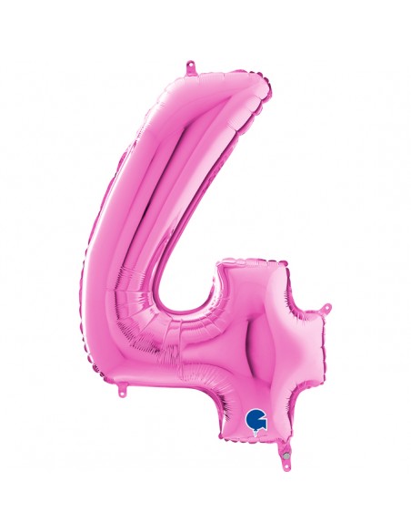 NUMERO MYLAR MEDIO FUXIA 4 35CM - L'Officina delle feste NUMERO MYLAR MEDIO FUXIA 4 35CM - L'Officina delle feste