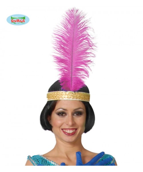 PLUMA AVESTRUZ ROSA GRANDE 40CM
