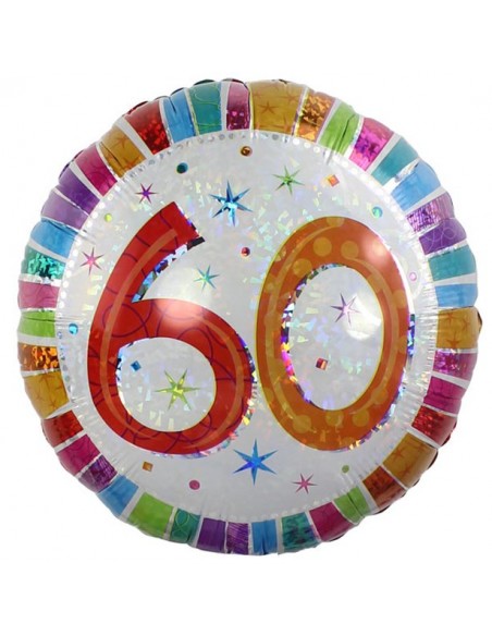 PALLONE MYLAR 18" 45CM PRISMATICO COLOR 60 - L'Officina delle