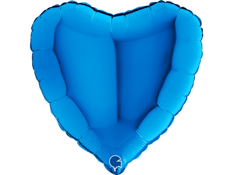 PALLONE CUORE MYLAR 18" BLU - L'Officina delle feste