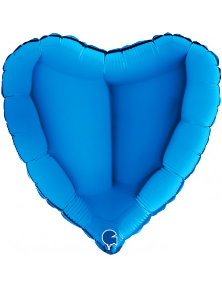 PALLONE CUORE MYLAR 18" BLU - L'Officina delle feste