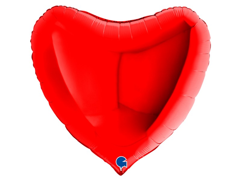 PALLONE CUORE MYLAR 36" ROSSO RED 91CM - L'Officina delle feste
