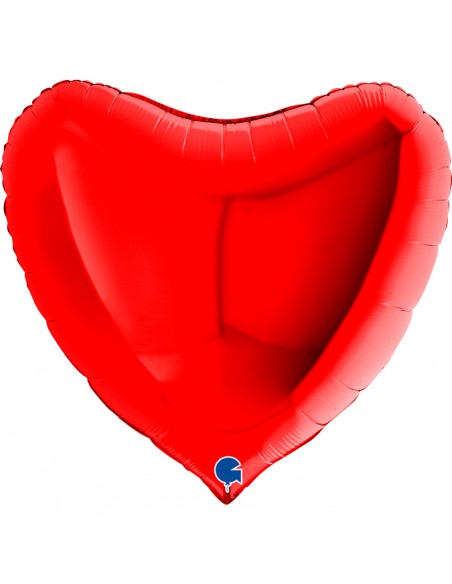 PALLONE CUORE MYLAR 36" ROSSO RED 91CM - L'Officina delle feste