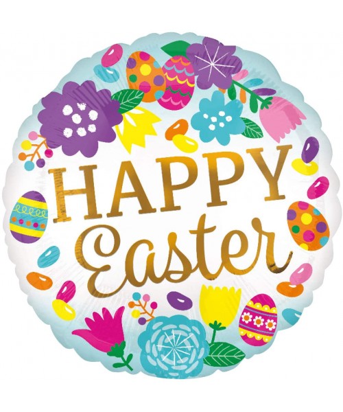 PALLONE MYLAR 18" / 45CM HAPPY EASTER - L'Officina delle feste