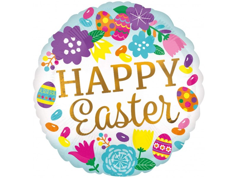 PALLONE MYLAR 18" / 45CM HAPPY EASTER - L'Officina delle feste