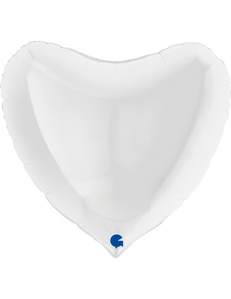 PALLONE CUORE MYLAR 36" BIANCO 91CM - L'Officina delle feste