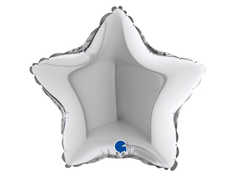 PALLONE FOIL DECO STELLA 9" ARGENTO - L'Officina delle feste