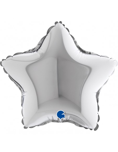 PALLONE FOIL DECO STELLA 9" ARGENTO - L'Officina delle feste
