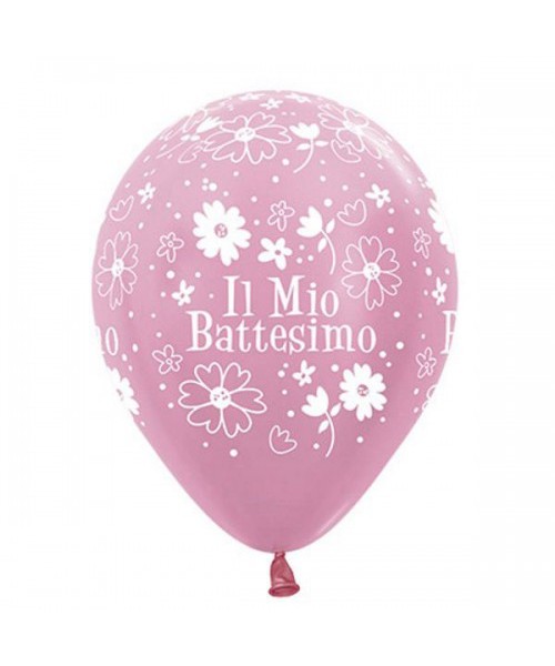 PALLONE LATTICE 12" BATTESIMO PERLATO 100PZ - L'Officina delle