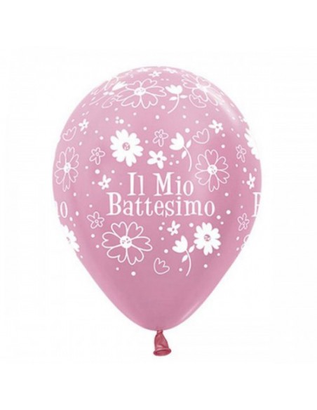 PALLONE LATTICE 12" BATTESIMO PERLATO 100PZ - L'Officina delle