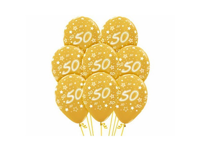 PALLONE LATTICE 12" 50° ANNIV. ORO PERL PZ100 - L'Officina