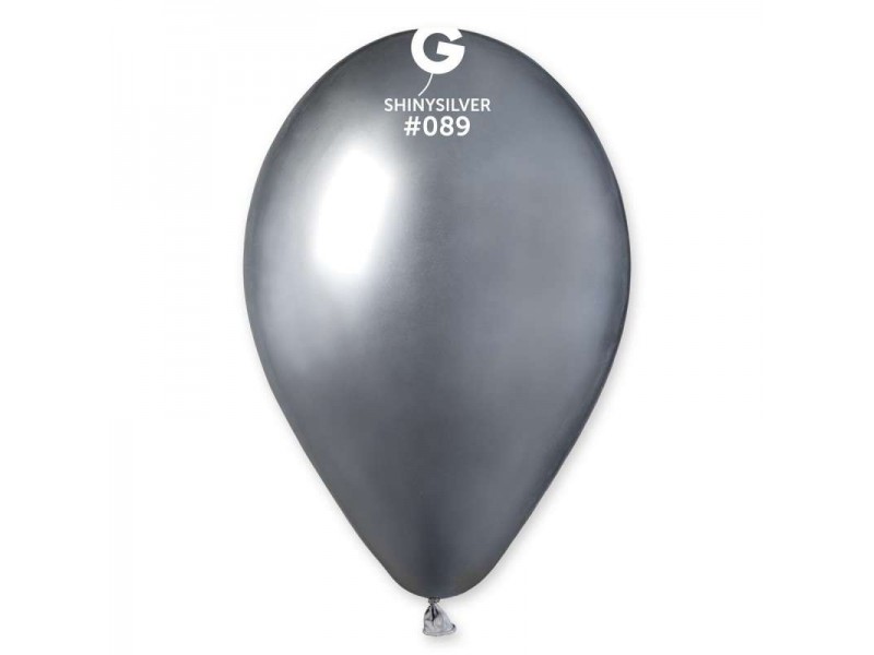 PALLONE LATTICE 13" SHINY SILVER 50PZ - L'Officina delle feste
