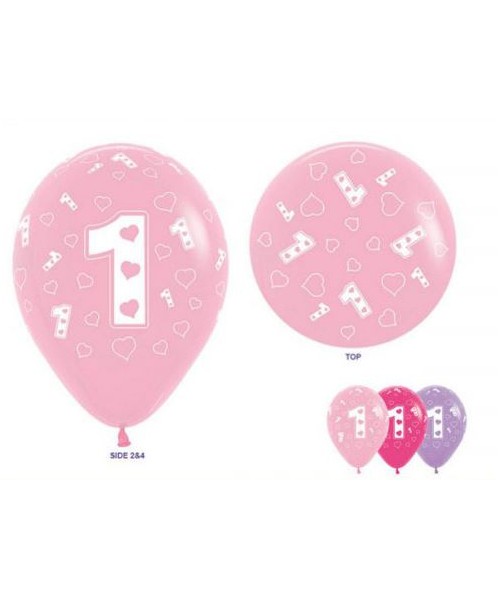 PALLONE LATTICE 1°COMPL. GIRL 12" 100PZ - L'Officina delle feste