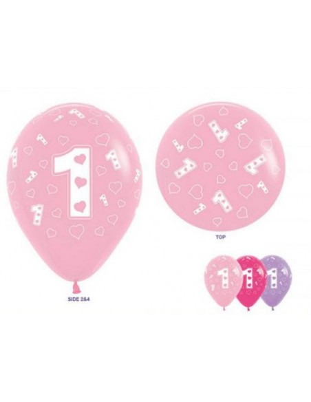 PALLONE LATTICE 1°COMPL. GIRL 12" 100PZ - L'Officina delle feste