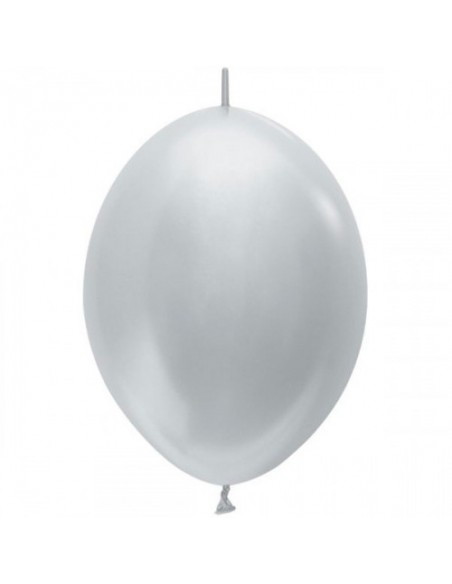 PALLONE LATTICE ARGENTO PERL. LINK 12" PZ. 25 - L'Officina