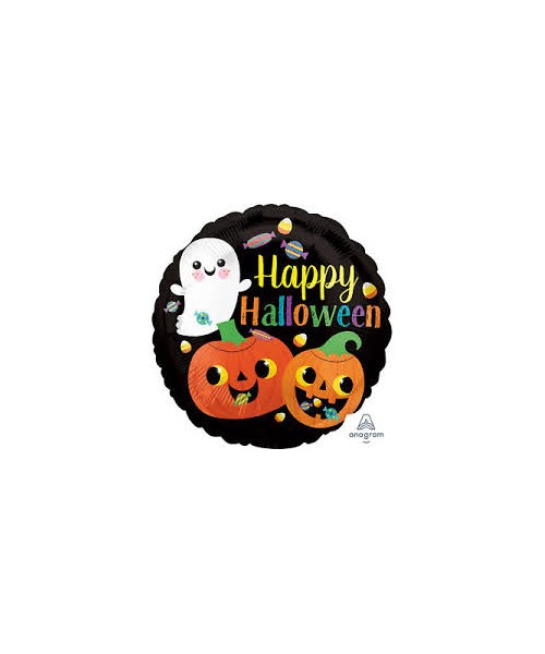PALLONE MYLAR 18" HAPPY GOST & PUMPKINS 45CM 2