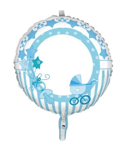 PALLONE MYLAR CM.45 LITTLE BABY CELESTE 2