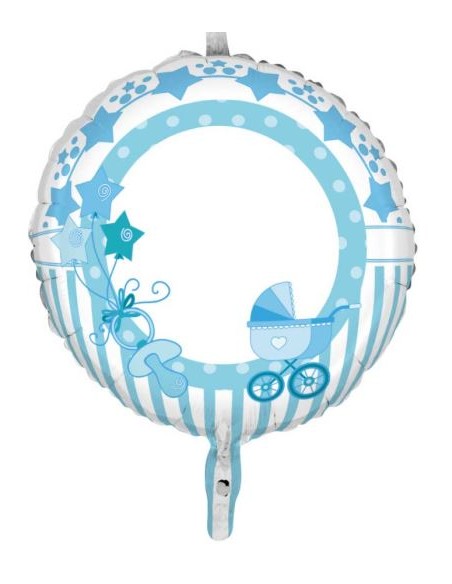 PALLONE MYLAR 18" CM.45 LITTLE BABY CELESTE - L'Officina delle