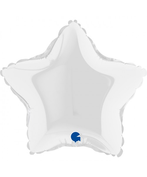 PALLONE FOIL DECO STELLA 9" BIANCO - L'Officina delle feste