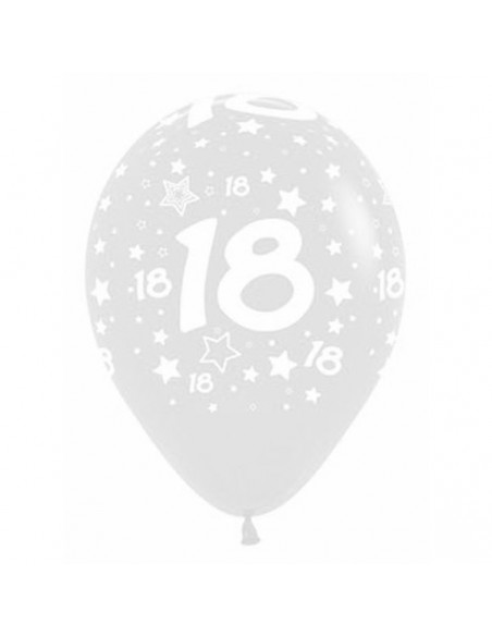 PALLONE LATTICE12" 18 ANNI STARS 30CM PZ.50 - L'Officina delle