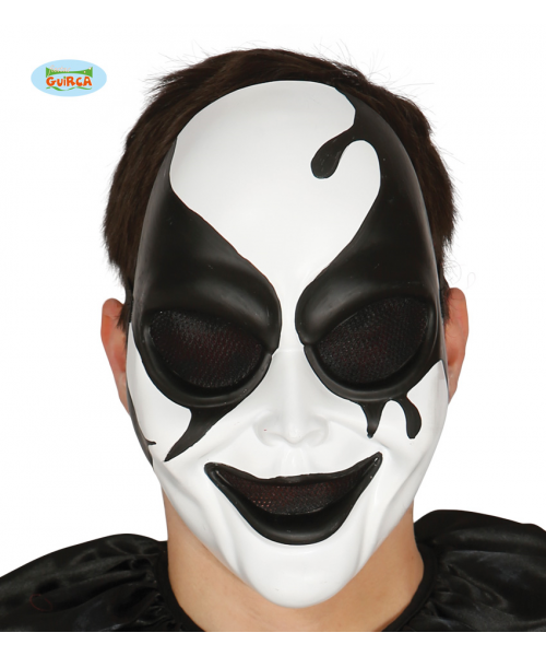 Maschera arlecchino killer bianca e nera - L'Officina delle