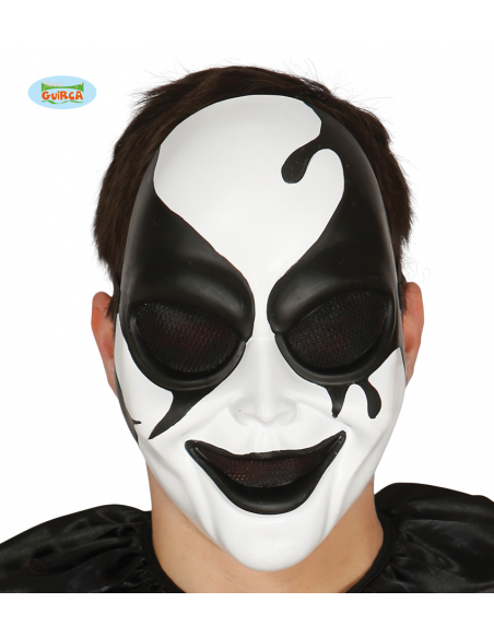 Maschera arlecchino killer bianca e nera - L'Officina delle