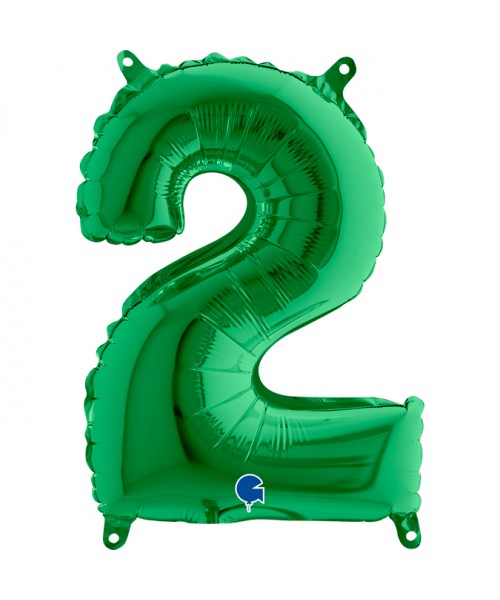NUMERO MYLAR MEDIO VERDE 2 CM. 35 - L'Officina delle feste
