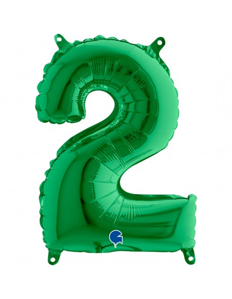 NUMERO MYLAR MEDIO VERDE 2 CM. 35 - L'Officina delle feste