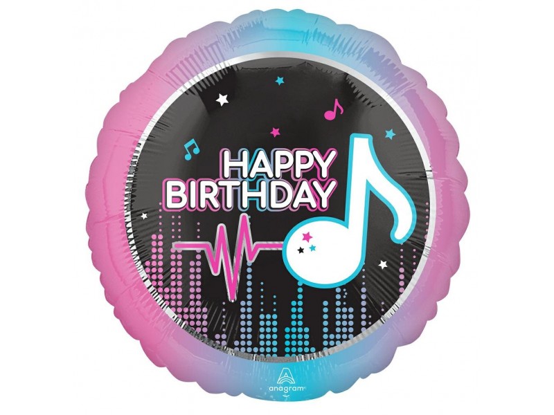 PALLONE MYLAR 18" HAPPY BIRTHDAY TIK TOK 45CM - L'Officina