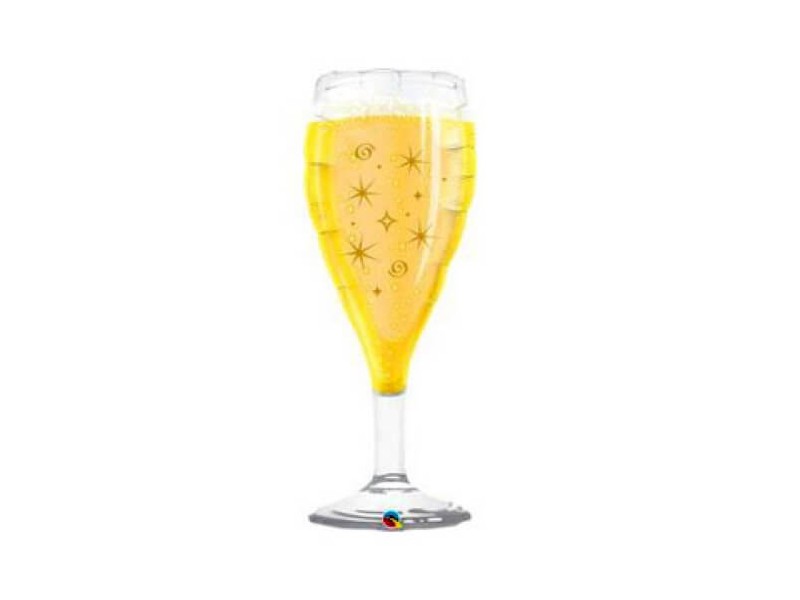 PALLONE MYLAR 39" CHAMPAGNE GLASS - L'Officina delle feste