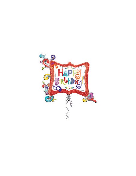 PALLONE MYLAR HAPPY BDAY FRAME 86X73CM - L'Officina delle feste