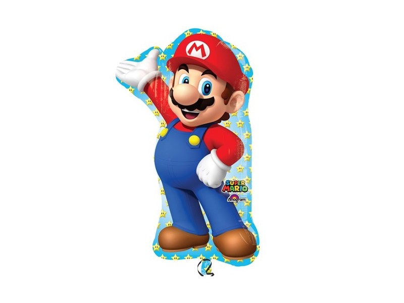 PALLONE MYLAR SAGOMA SUPER MARIO 55X83CM. - L'Officina delle