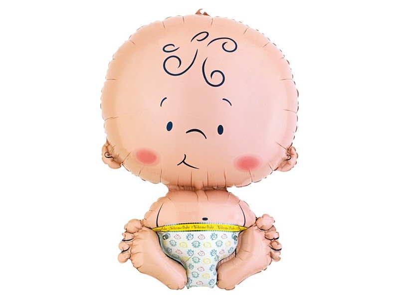 PALLONE MYLAR BIMBO/A WELCOME BABY 61CM - L'Officina delle feste