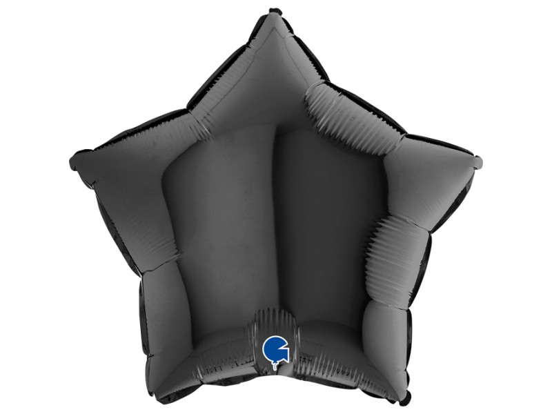PALLONE MYLAR STELLA 18" NERO 45CM - L'Officina delle feste