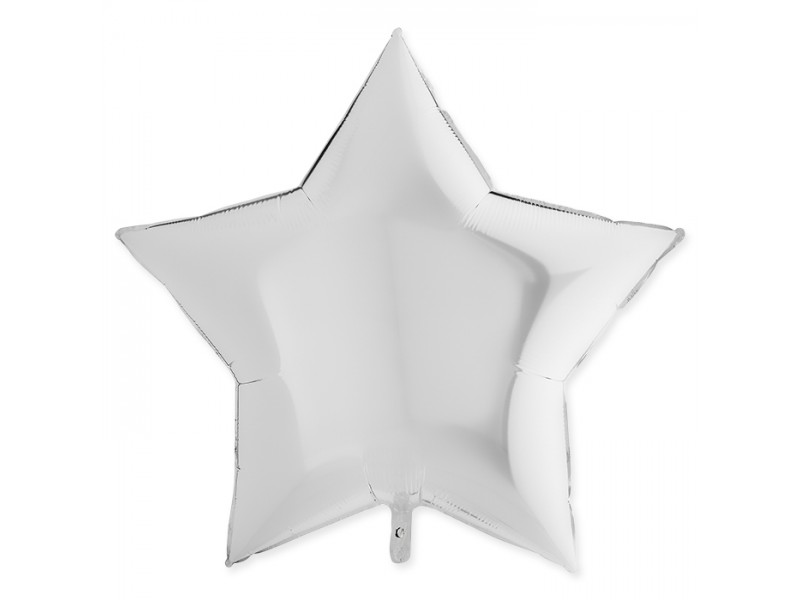 PALLONE MYLAR STELLA 36" BIANCA 91CM - L'Officina delle feste