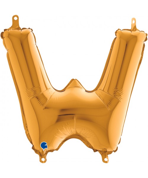 PALLONE MYLAR LETTERA " W " ORO CM. 35 - L'Officina delle feste