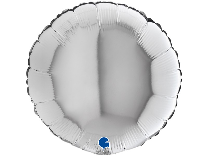 PALLONE MYLAR TONDO 18" SILVER CM. 45 - L'Officina delle feste