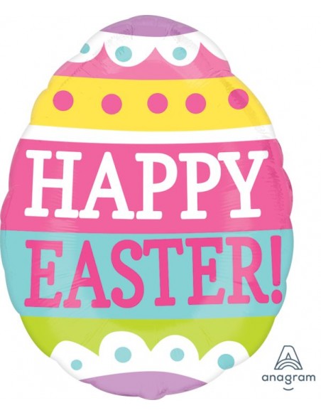 PALLONE MYLAR UOVO DI PASQUA 40CM - L'Officina delle feste PALLONE MYLAR UOVO DI PASQUA 40CM - L'Officina delle feste