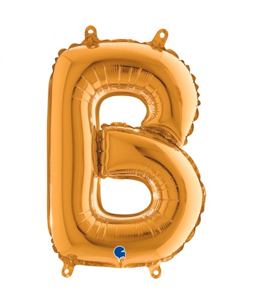 PALLONE MYLAR LETTERA " B " ORO" H.35CM - L'Officina delle feste