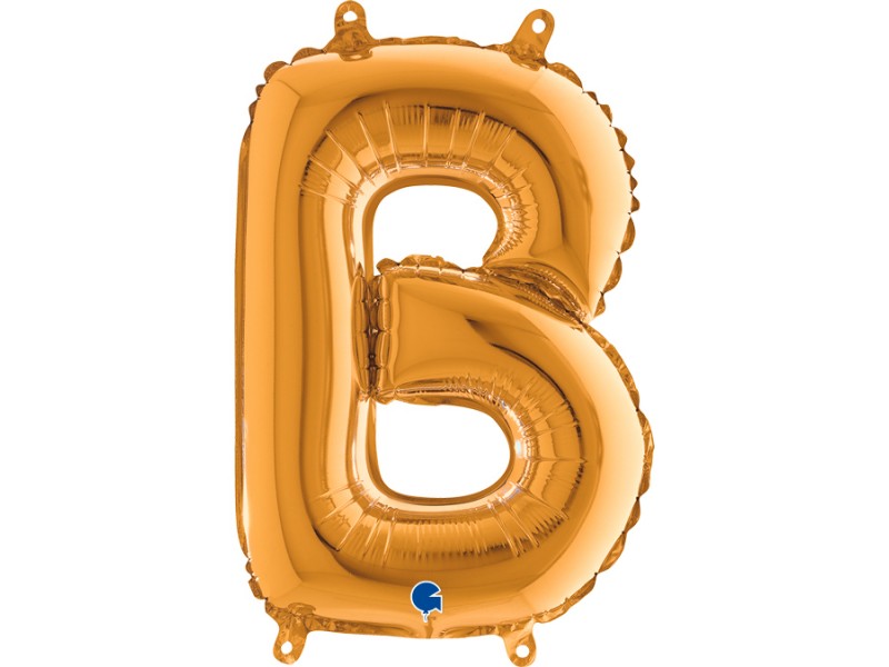 PALLONE MYLAR LETTERA " B " ORO" H.35CM - L'Officina delle feste