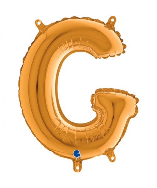 PALLONE MYLAR LETTERA " G " ORO 35CM - L'Officina delle feste
